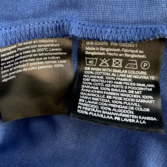 H&M Defined Waist T-Shirt Dress Blue NEW Cotton Crewneck Pullover Short Sleeve - Picture 9 of 9